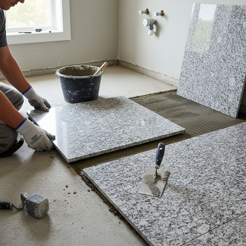 Granite Tiles Installation detail