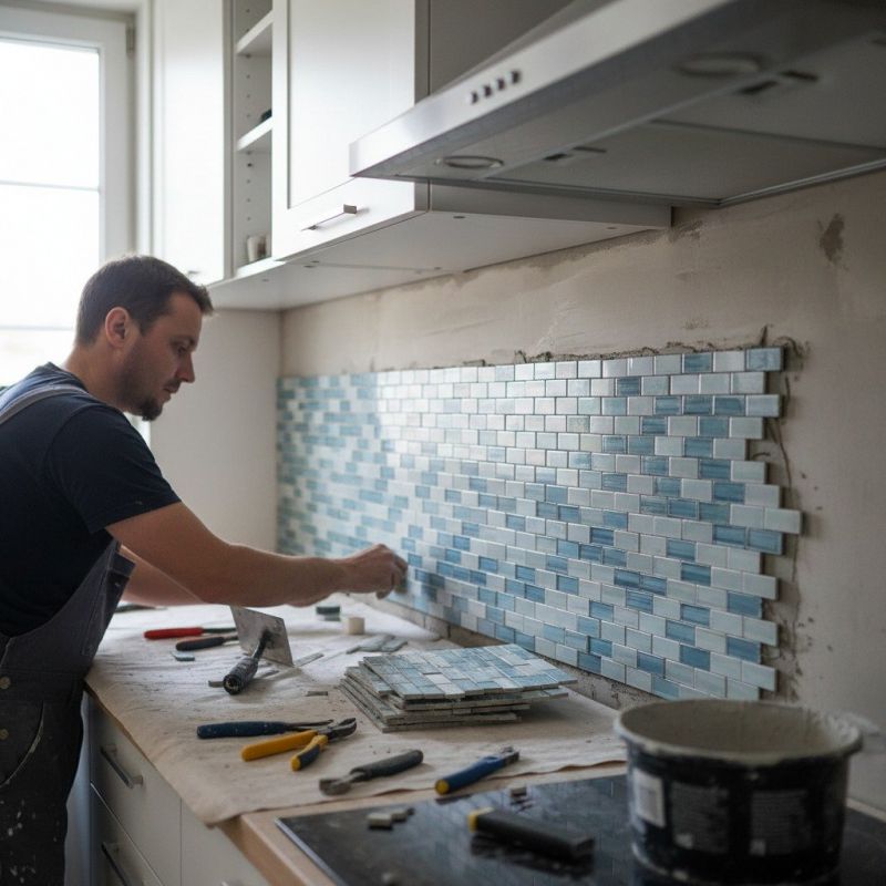 Tile Backsplash Installation detail